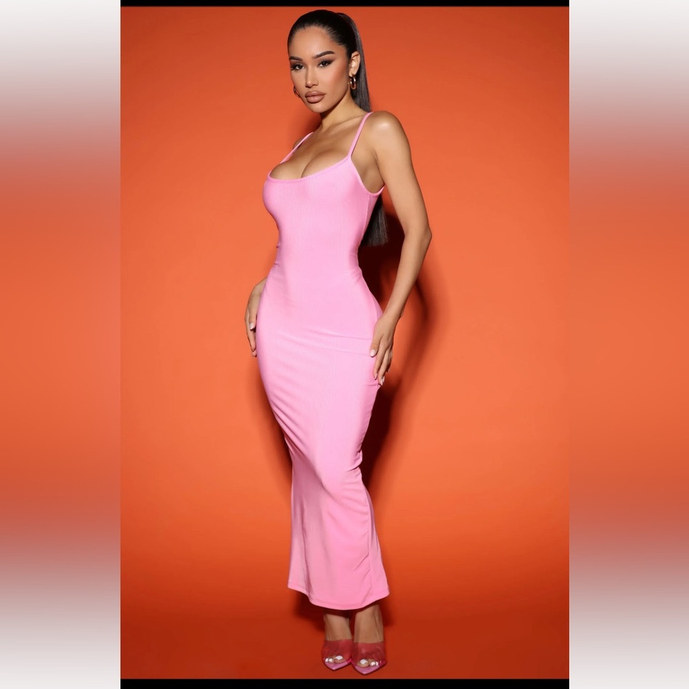 Pink maxi dress